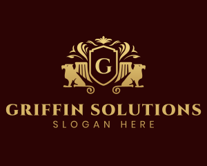 Griffin Shield Crest logo