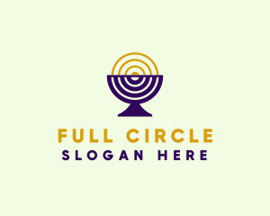 Circle Target Goblet logo design