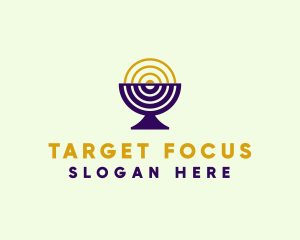 Circle Target Goblet logo design