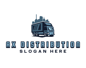 Truck Delivery Courier logo design