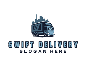 Truck Delivery Courier logo design