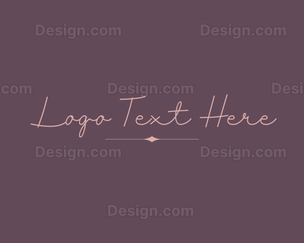 Feminine Elegant Cursive Logo