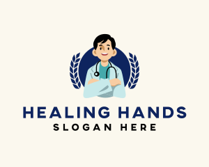 Medical Male Doctor logo design