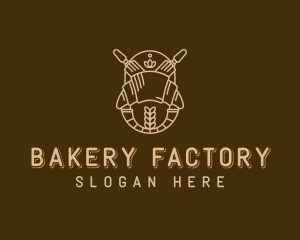 Bakery Wheat Croissant logo design