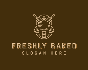 Bakery Wheat Croissant logo design