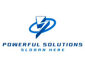 Lightning Bolt Power logo design