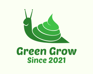 Green Poop Snail logo design