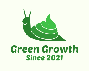 Green Poop Snail logo design