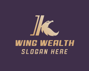 Airline Eagle Letter K Logo