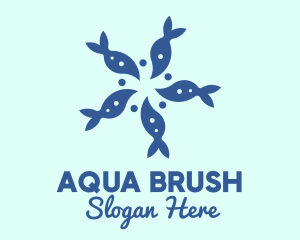 Blue Fish Aquarium  logo design