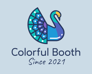 Colorful Peacock Aviary logo design