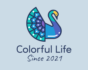 Colorful Peacock Aviary logo design