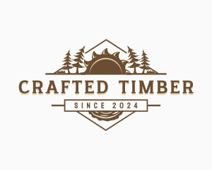 Forest Lumberjack Woodwork logo design