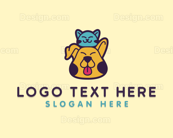 Cute Cat Dog Logo