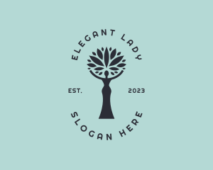 Organic Tree Lady  logo design