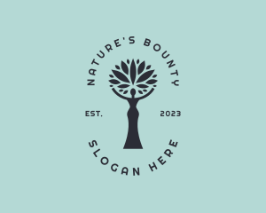 Organic Tree Lady  logo design