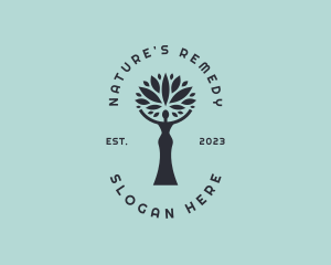 Organic Tree Lady  logo design