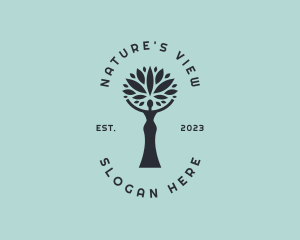 Organic Tree Lady  logo design