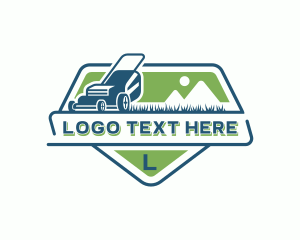 Lawn Care Mower Landscaping logo