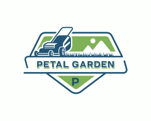 Lawn Care Mower Landscaping logo design