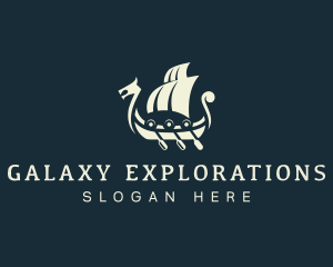 Viking Boat Ship logo design