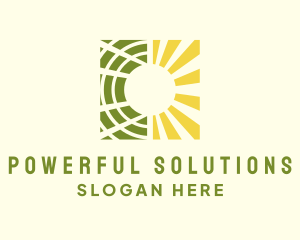 Renewable Solar Sun logo design