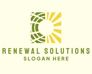 Renewable Solar Sun logo design