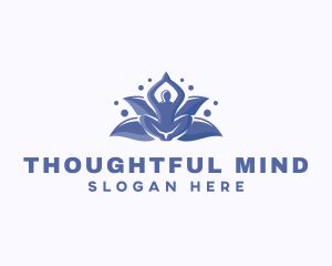 Meditation Yoga Lotus logo design