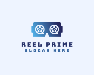 Film Reel VR Goggles logo design