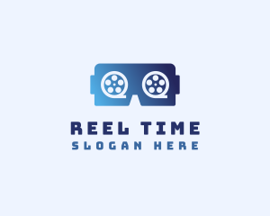 Film Reel VR Goggles logo design