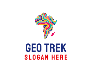 Africa Geography Map logo design