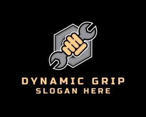 Wrench Handyman Mechanic logo design