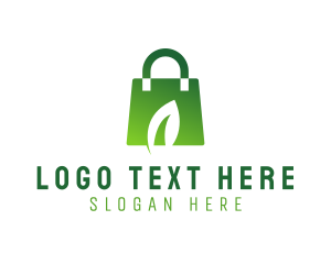 Retailer - Leaf Shopping Bag logo design