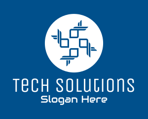 Blue Tech Cross logo