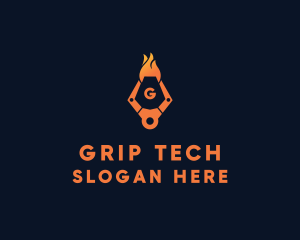 Fire Tech Claw logo design