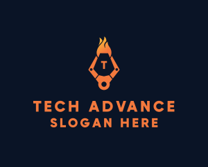 Fire Tech Claw logo design