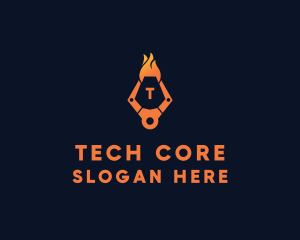 Fire Tech Claw logo design