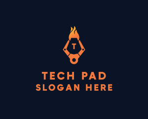 Fire Tech Claw logo design