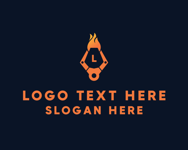 Burn logo example 4
