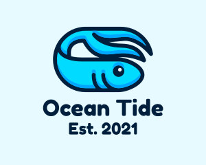 Ocean Tuna Fish  logo design