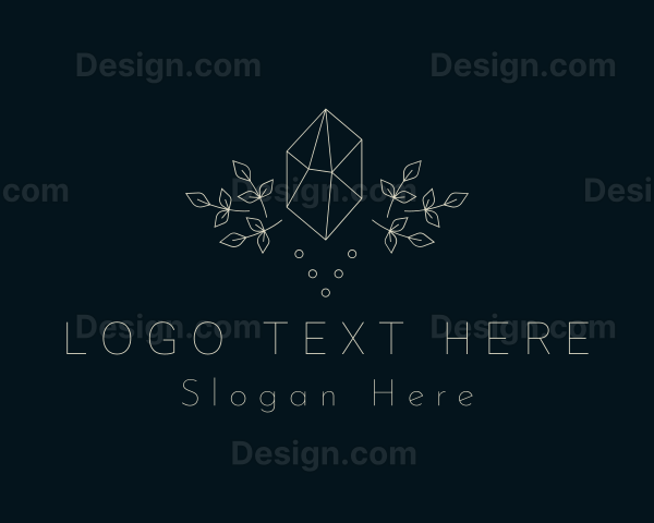 Elegant Leaf Crystal Logo