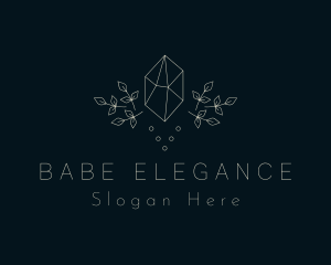 Elegant Leaf Crystal  logo design