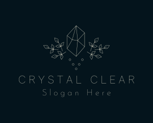 Elegant Leaf Crystal  logo design