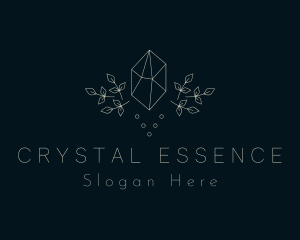 Elegant Leaf Crystal  logo design