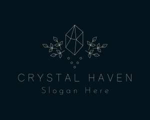 Elegant Leaf Crystal  logo design