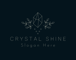 Elegant Leaf Crystal  logo design