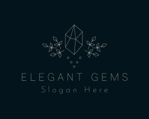 Elegant Leaf Crystal  logo design