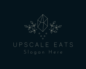 Elegant Leaf Crystal  logo design