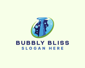 Disinfect Spray Cleaning logo design