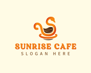 Swan Cafe Coffee logo design